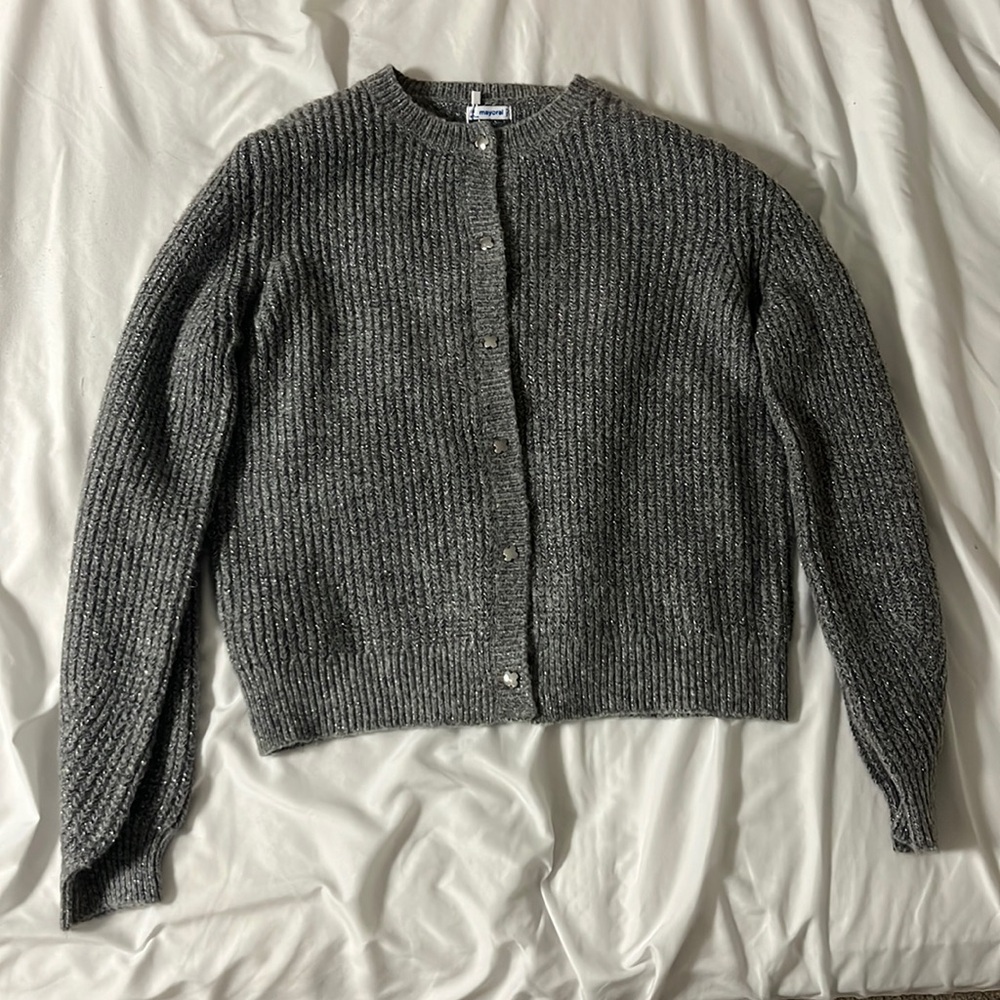 Grey button down sweater